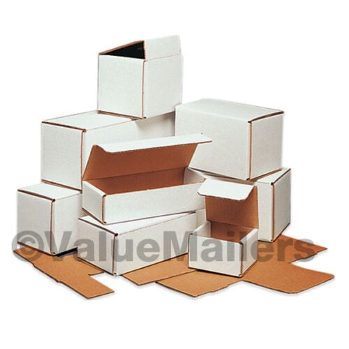 Choose QuantitY 6x6x2 White Corrugated Mailers Shipping Box Packing